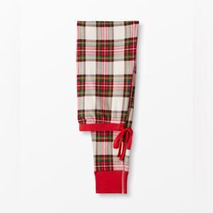 Hanna Anderson Women’s Long John Pajama Pants in Holiday Plaid red white